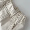 Bahar Sonbahar Bebek Pantolon Düz Renkli Çocuk Kot Passip Kızlar Kızlar Denim Yumuşak Çocuk Moda Pantolonları 4 Seasons Giyim 240106