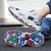 New Fashion Printed Platform Sneakers Brand High Quality Jelly Trainers for Men Casual Sports Shoes Big Size 46