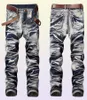 Moda desinger jeans masculinos lavados calças vintage para roupas masculinas fino ajuste longo clássico jean8892466