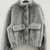 Giacche da donna Giacca da donna monopetto colletto alla coreana manica lunga femminile caldo cappotto invernale