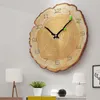 Horloges murales Nordic Vintage Horloge en bois Design moderne Rustique Rétro Home Office Café Décoration Art Grande montre