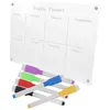 Schedule Magnetic Board Daily Planner Acrylic Wall Whiteboard Calendar Home Kitchen Erasable Flexible Writing Tablet 240105