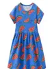 Jumping Meters Watermelon Print Princess Summer Girls Dresses Säljer Baby Short Sleeve Frocks Party Dress Clothing 2105299246540