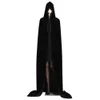 Supplies Party Supply Unisex Full Length Hooded Cloak Long Velvet Cape for Halloween Christmas Fancy Cape Cosplay Costume for Women Men Who