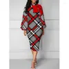 Vêtements ethniques Robes africaines pour femmes 2024 Arrivée Mode Imprimé Robe crayon à manches longues Fairy Dreess Nigeria Turquie Afrique Vêtements