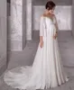 Moederschap Chiffon Trouwjurk 2024 Lange Mouwen Bohemian Zwangere Bruid Toga Elegante Eenvoudige Robe De Mariage YD 328 328