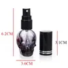 8ml personalized skull shape refillable portable empty glass perfume bottle travel mini pressure spray perfume bottle new 230106