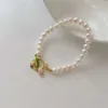 Tulip Winter Flower New Imitation Pearl OT Buckle Trend Light Style Bracelet Women Accessories