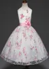 Nuovi bambini ragazze abito floreale senza maniche fiori stampati in pizzo tulle tutu vestito da partito bambini principessa abiti da ballo W1358799615