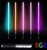 LED Swordsguns Metal Rise RGB Cosplay Dwukrotnie miecz Lasera Lasera 7 Kolory Zmień przełączalny dźwięk i światło dla chłopców G9842574