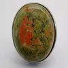 Bagues de cluster Unakite Epidote Pierre Ovale Perle GEM Bague Bijoux Pour Femme Cadeau Taille 8 x104