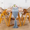 Chiffon Table Runner 30*300cm Romantic Boho Table Runner for Wedding Birthday Party Bridal Valentine's Day Table Decoration