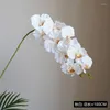 Fleurs décoratives 9 têtes orchidée fleur artificielle soie blanche Phalaenopsis branche noël maison table décor mariage arrangement floral po