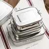 1/2/3 Grids 304 Stainless Steel Lunch Box Food Container Bento Box Top Grade Snack Storage Compartment Lunch Box Kitchenware 240106