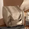 Brand Designer PU Leather Stone Pattern Women's Makeup Bag Casual Storage Large Capacity Pillow Cosmetic 240106