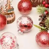 30 st 6 cm julkulor ornament dekorativa sprängsäkra klara plast Xmas -bollar Baubles set med fylld delikat dekoratio 20318y