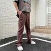 Vintage Streetwear Flose Dżinsy Pantie Hip Hop Splashing Ink Dżinsy dla mężczyzn Modne retro patchwork 240106