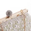 Evening Wedding Clutch Handbag Pearl Bag Dress Dinner Small Purse Bridesmaid White 240106