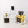 Venda quente 50ml 100ml frasco de vidro de perfume quadrado de luxo frasco de vidro spray de perfume