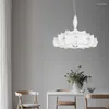 Lustres atacado nuvem branca criativa moderna iluminação lustre para sala de estar jantar corredor estudo quarto