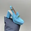 2024 sandali classici con fibbia moda scarpe firmate da donna 8,5 cm vera pelle con tacco spesso piattaforma impermeabile tacchi alti 35-42 sandalo da donna con cinturino romano designer