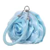 Satin Lady 2024 Waistpacks Women Hand Ed Casual Fashion Summer 3D Flowers Floral Handbag Bags Dress Bride Dinner Bag Buckle Coin Purses Size 16X16X3CM 17588 bag