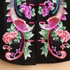 Etnik Giyim 2024 Kadın Kısa Yelek Zarif Vintage Çin Kolsuz Ceket Tang Takım Ulusal Çiçek Nakamı