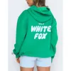 Women White Fox Hoodie Women's TrackSuits Women Spring Autumn Zima Nowy zestaw bluzak