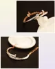 Bracciale donna punk braccialetti catena placcata oro 18 carati super flash zircone charms braccialetto polsino gioielli di moda3696724