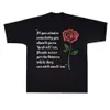 Mode décontracté hommes KanyeS classique Designer Rose imprimé lyrique imprimé confortable à manches courtes T-shirt tendance Hip hop