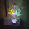 1 florero LED con sensor nocturno inteligente estándar de EE. UU., luz nocturna colorida, luz LED con control de luz inteligente, ahorro de energía, para el día de San Valentín, luz nocturna navideña de Pascua