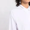 Bluzki damskie jesienne kobiety kołnierz błyszcząca dekoracyjna koszula