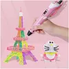 Printers Qyg 3D Pen For Children Ding Printing With Lcd Sn Compatible Pla Filament Toys Kids Christmas Birthday Gift Drop Delivery Com Dhrbr