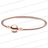 New 925 Silver New designer Charm Bracelet for Women Rose Gold Bangle Diamond Chain DIY fit Pandoras Moments Basic Bracelet with Logo Engagement Jewelry Gifts