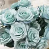 Dekorativa blommor konstgjorda rosbukett simulering siden acacia holländska rosor bröllopspografi buketter hem trädgård el falsk blomma