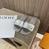 Beach Slippers Sandals Slides Female Summer Fashion Outside Wear New Style Net Red Flat Bottom Tourism Beach A Word Leather Womens Sandals