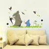 Adesivos bonitos dos desenhos animados Totoro adesivos de parede casa sala de estar impermeável decalques removíveis crianças berçário decoração papel de parede 201130