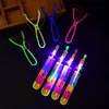 50pcs Amazing Light Toy Rocket Helicopter Flying Toy LED Light Toys Party Fun Gift Rubber Band Catapult 240105