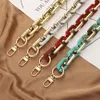 Acrylic Bag Chain Bag Strap Removable Bag Accessories Colourful Women's Resin Chain chain of bags Purse Chain Fishbone chain 240106