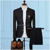 Herrenanzüge Blazer Großhandel - Ms50 Standardkragen Klassische maßgeschneiderte Herrenanzüge Gentleman-Stil Schneider Slim Fit Hochzeit für Drop Dhyih