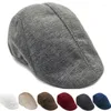 Berretti Berretti berretti retrò unisex Berretto vintage S Boy Cappelli da esterno in lino Marchio Cappello da sole a becco d'anatra Uomo Donna