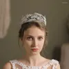 Headpieces nupcial casamento coroa bandana para strass cristal cabelo hoop vintage hairband festa de formatura halloween traje headpie