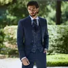 Hübsche Herren-Hochzeitsanzüge, schmale Passform, Bräutigam-Smoking, 3-teiliges Set, Bräutigam-Abschlussball-Blazer mit Jacquard-Weste, Hosen-Outfit 240106