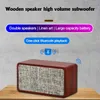Portable Speakers Wooden Mini Speaker Vintage Cloth Wireless Portable Wooden Bluetooth Speaker Stereo Small Music Player Home Phone Audio Speaker YQ240106
