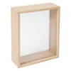 Frames Flower Shadow Box Display Case 3D Dried Wooden Desktop Po Frame Memory Picture For Table Decor 8Inch