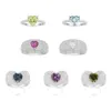 Ring Yumm S925 Sterling Silver Diamond Diamond Gemstone Love Ring pour les couples, mode romantique, luxe léger, bijoux personnalisé, Fe