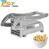 Professional Potato French Fry Cutter Machine with 2 Blades Stainless Steel Manual Vegetable Potato Slicer Kitchen Gadgets 240106