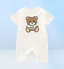 Nouveau Enfant Bébé Barboteuses Garçons Filles Designer Imprimer M0SC1N0 Pur Coton À Manches Longues Treillis Doux Solide Longue Confortable Brea6357920