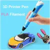 Printers Qyg 3D Pen For Children Ding Printing With Lcd Sn Compatible Pla Filament Toys Kids Christmas Birthday Gift Drop Delivery Com Dhj83