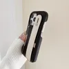 Schokbestendig lederen polsband kaarthouder portemonnee hoesje voor iPhone 15 Pro Max 14 13 12 11X8 7 Handpolsband standaard telefoonhoes